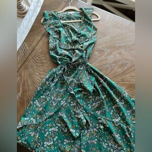 Floral Green Dress